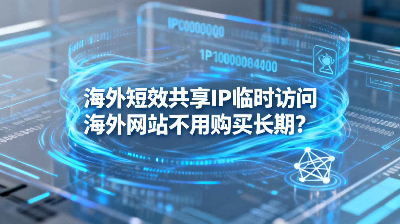 海外短效共享IP临时访问海外网站不用购买长期？ 